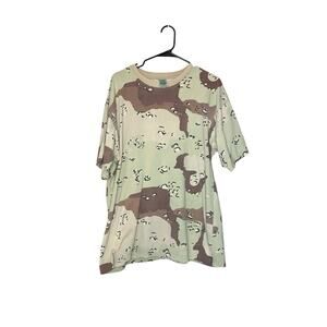 Vintage Camo Tshirt Mens Large Outdoors 100% Cotton Classic Timeless